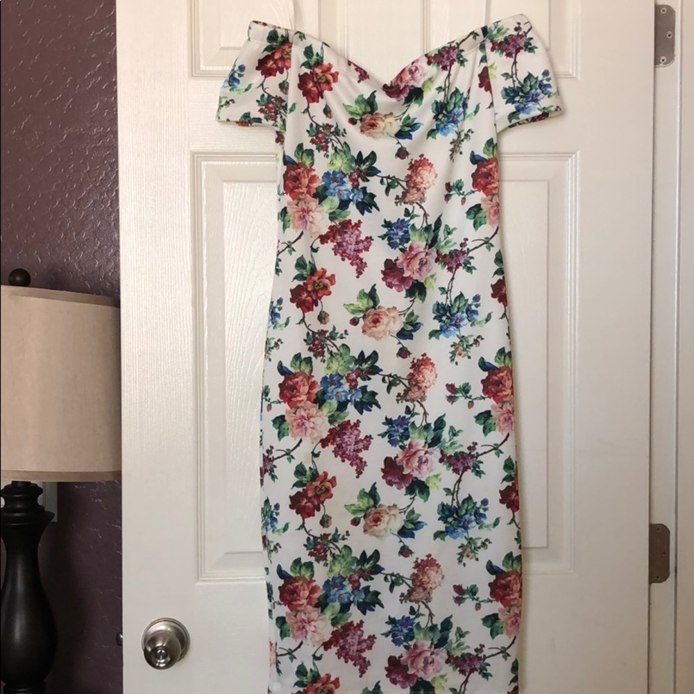 Floral off the shoulder dress